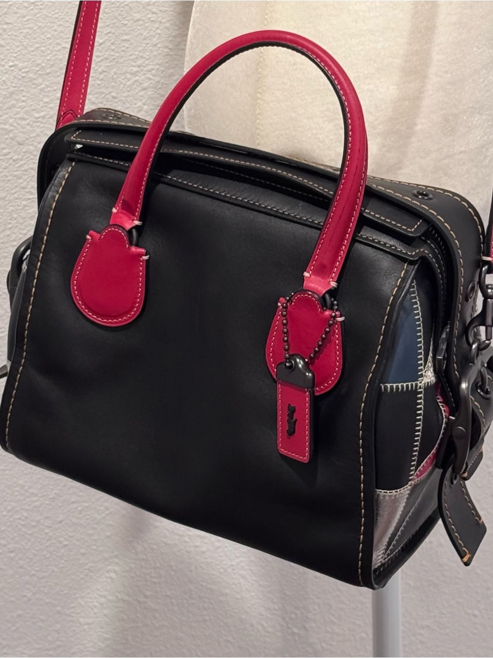 Coach 1941 Badlands Satchel 25 B Boy Prairie Patchwork Leather Crossbody Bag